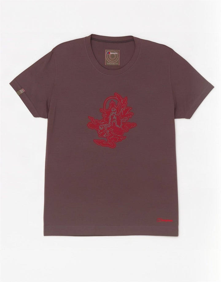 T-shirt grafica da donna Berghaus Top UK 14 Poliestere grigio medio