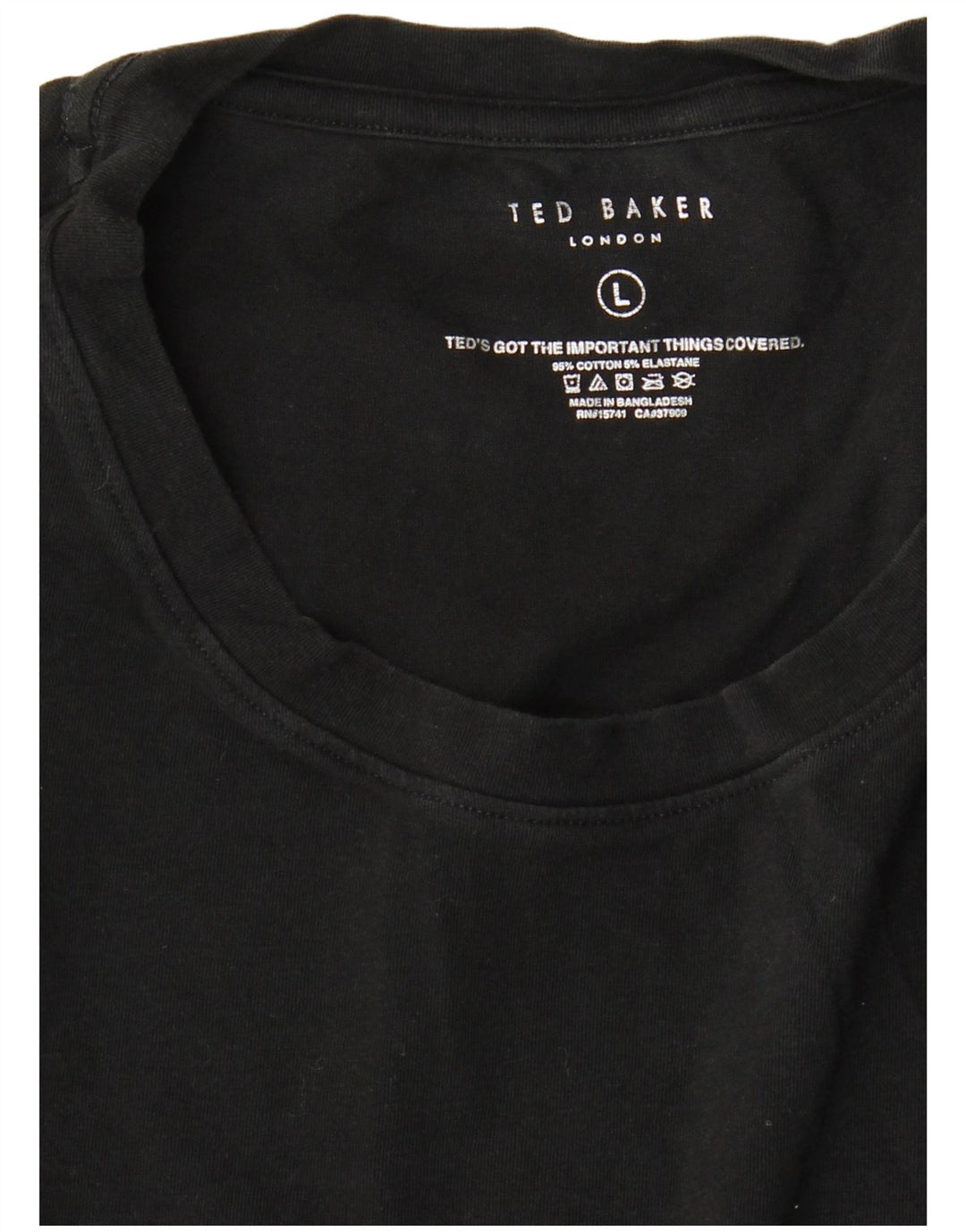 Ted Baker T-shirt da uomo Top grande in cotone nero