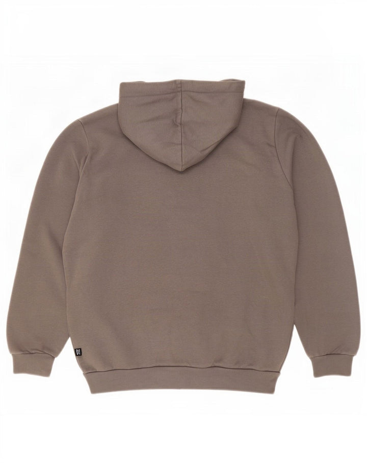 Felpa con cappuccio grafica da uomo Puma in cotone grigio medio