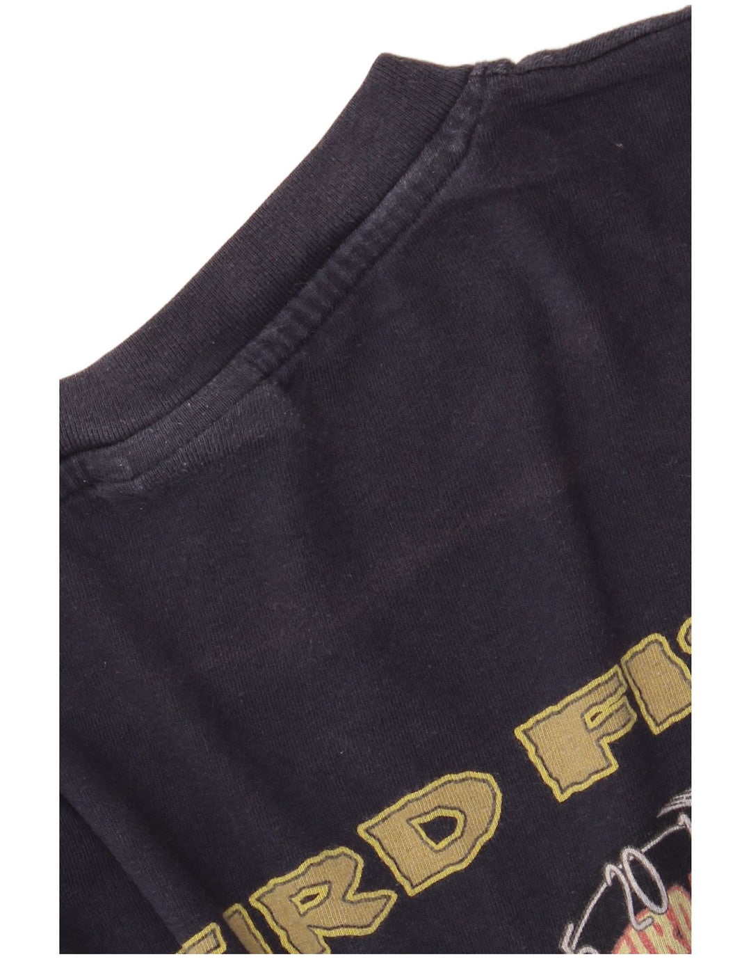 WEIRD FISH T-shirt grafica da uomo Top XL in cotone blu navy