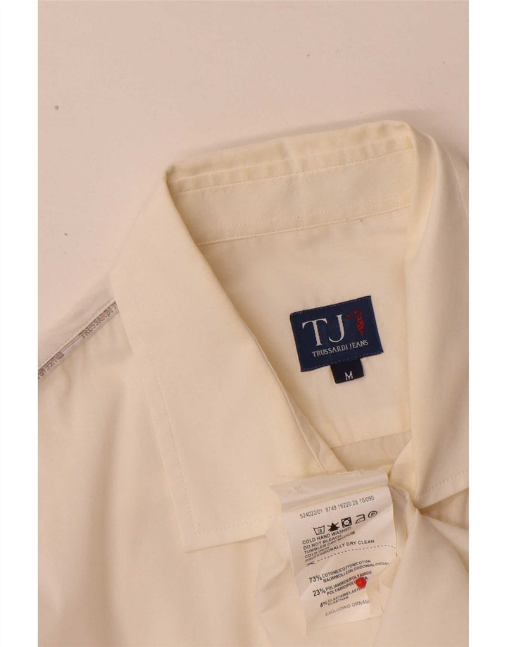 Camicia Uomo Trussardi Jeans Cotone Bianco Medio