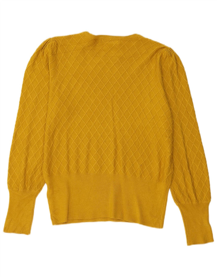Maglione maglione con scollo a barca da donna Marks & Spencer UK 12 giallo medio