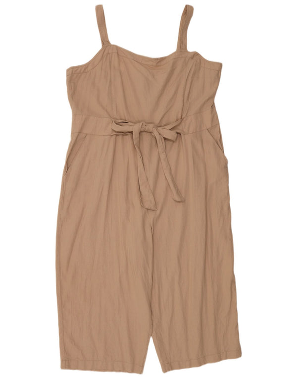 Tuta senza maniche da donna Fat Face UK 22 3XL W48 L20 Lino beige