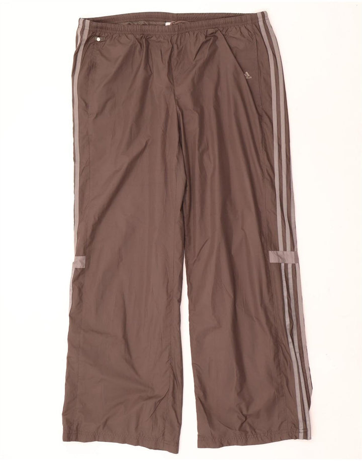 Pantaloni impermeabili da donna Adidas UK 18 XL poliestere marrone