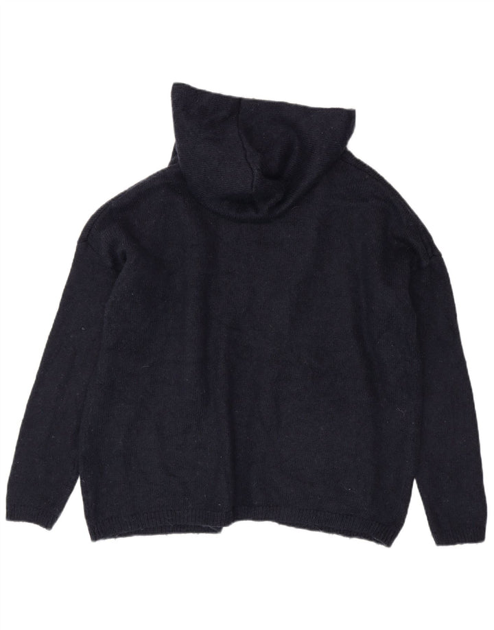 Maglione cardigan con cappuccio da donna Marks & Spencer UK 14 medio blu navy