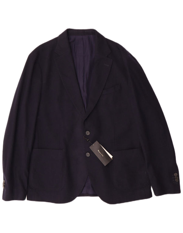 Giacca blazer da uomo a 2 bottoni Massimo Dutti EU 54 XL Lana blu navy