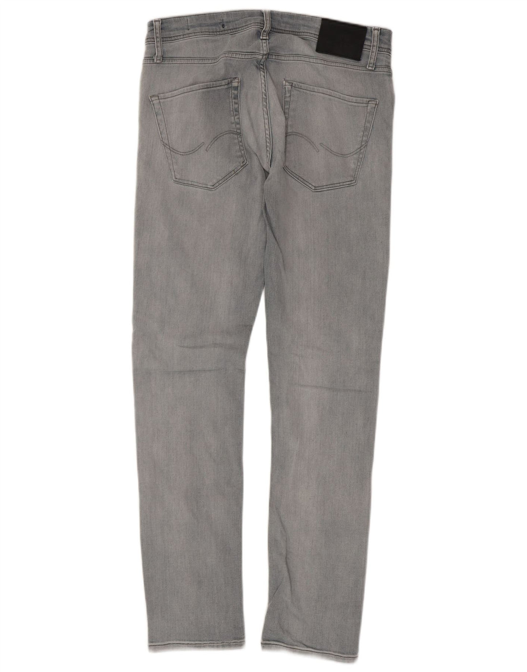 Jack & Jones Uomo Tim Slim Jeans W31 L32 Cotone Grigio