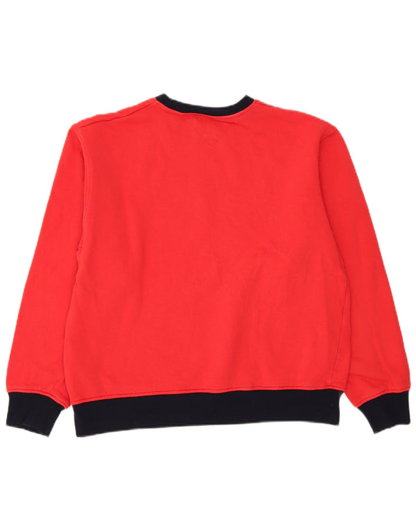 Felpa grafica da donna Tommy Hilfiger Maglione UK 18 XL Cotone rosso
