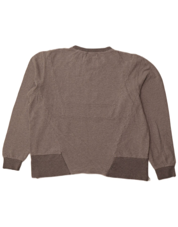 Felpa oversize da donna ADIDAS UK 18 XL cotone grigio