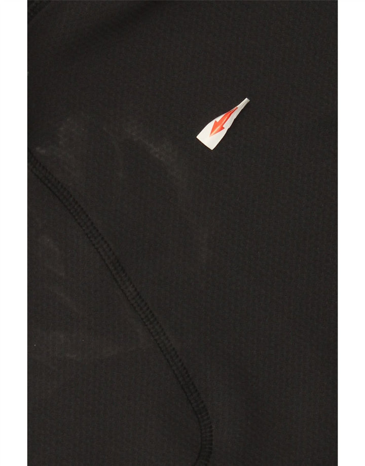 Nike Top da uomo con zip e collo a maniche lunghe UK 42/44 Large Nero Poliestere