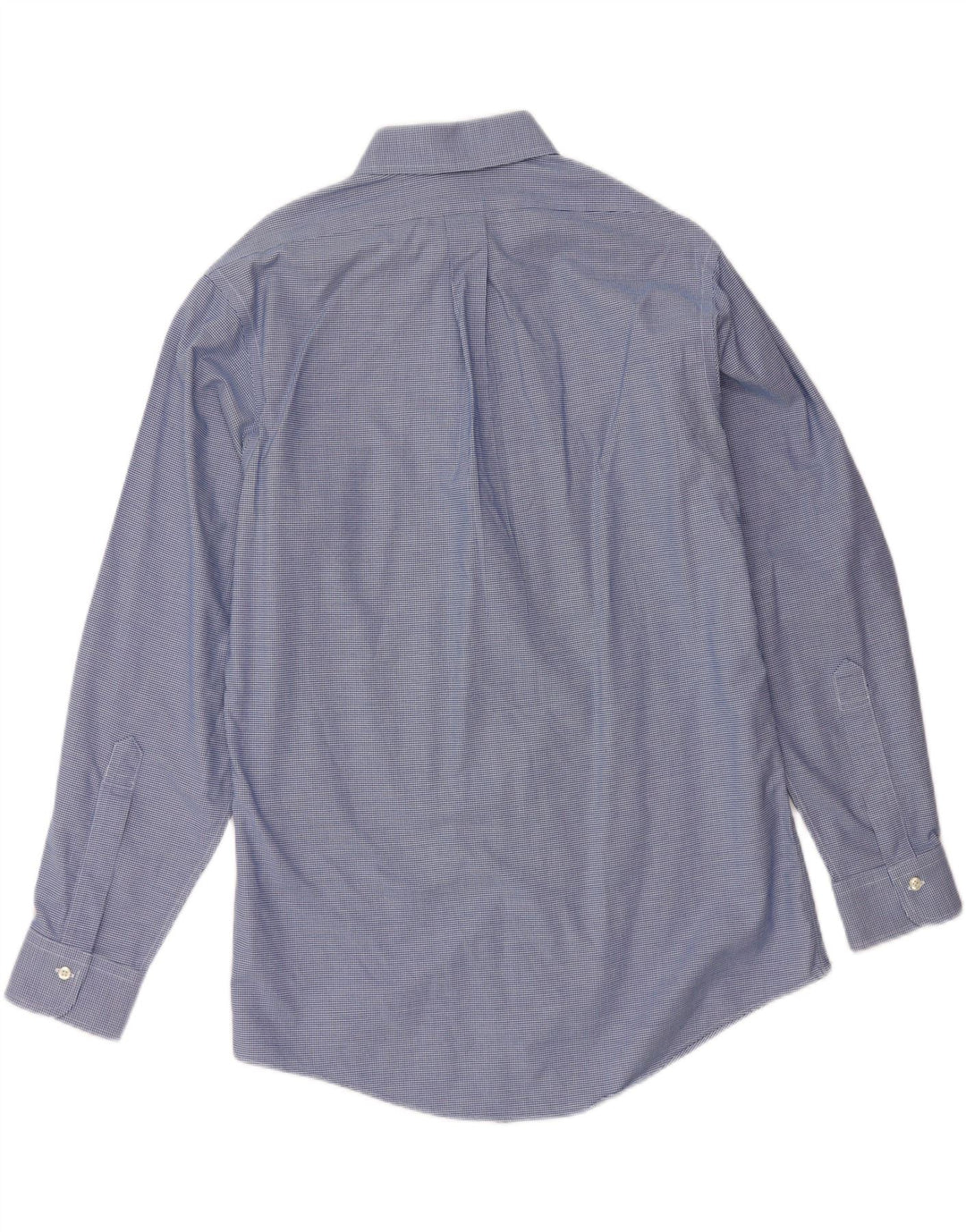 BROOKS BROTHERS Camicia da uomo slim fit taglia 15 1/2 pied de poule blu medio