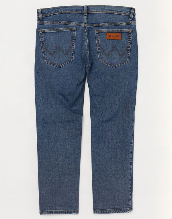 Wrangler Mens Texas Straight Jeans W34 L30 Blue Cotton