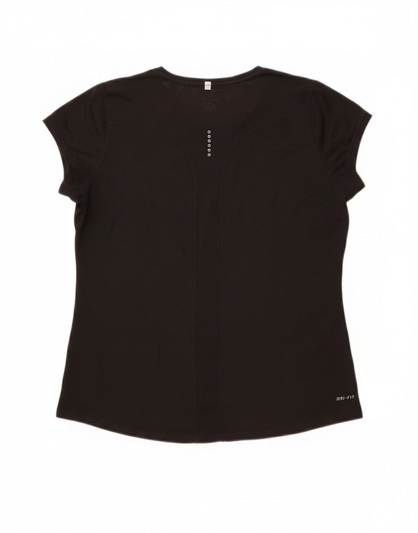 T-shirt da donna Nike Dri Fit Top UK 18 XL poliestere nero