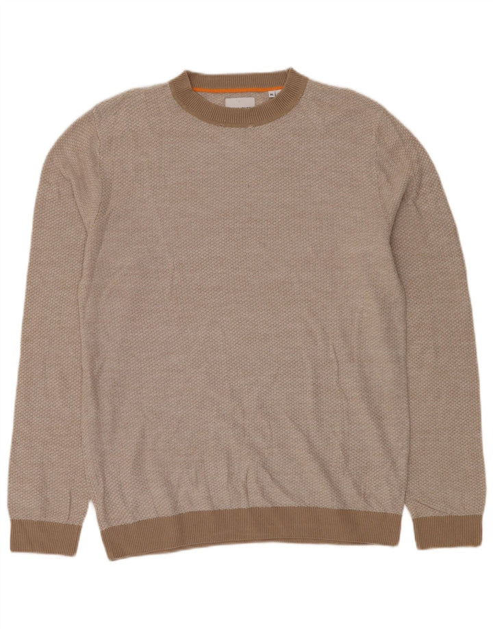 JACK & JONES Maglione maglione girocollo da uomo XL Beige acrilico