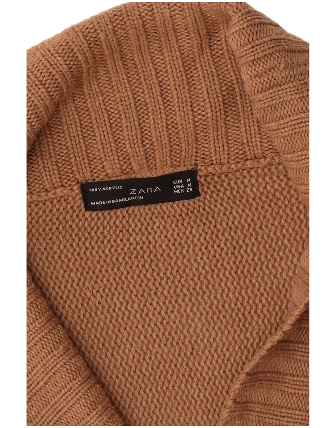 Maglione cardigan da donna Zara UK 14 Marrone medio