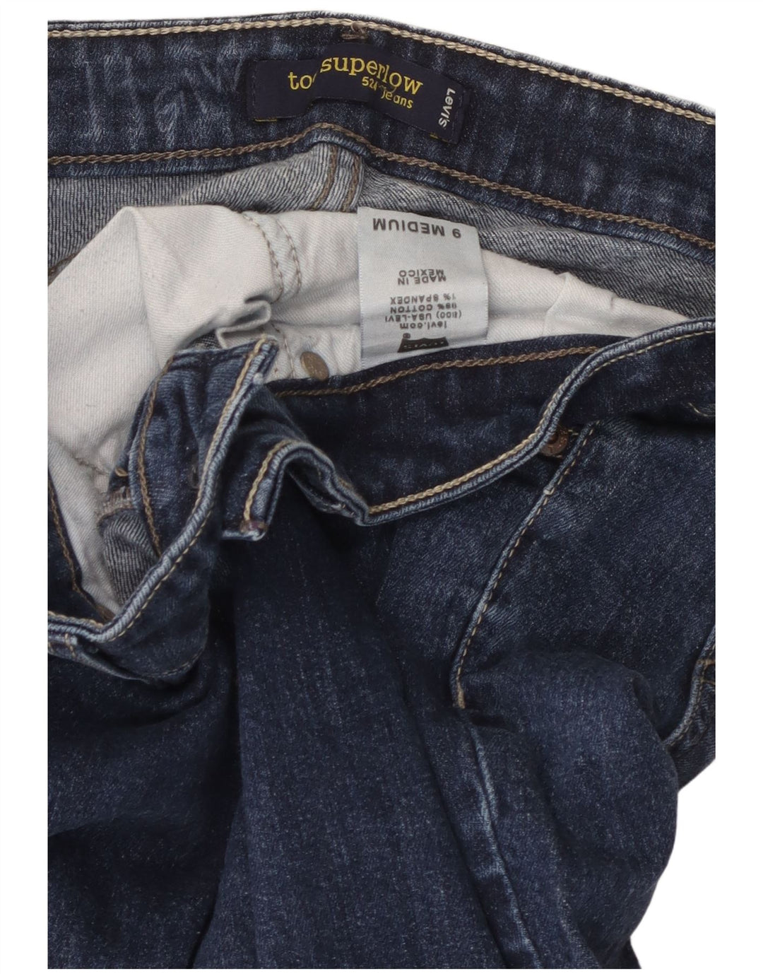 Levi's Donna 524 Jeans skinny super bassi US 9 Medio W32 L31 Cotone blu