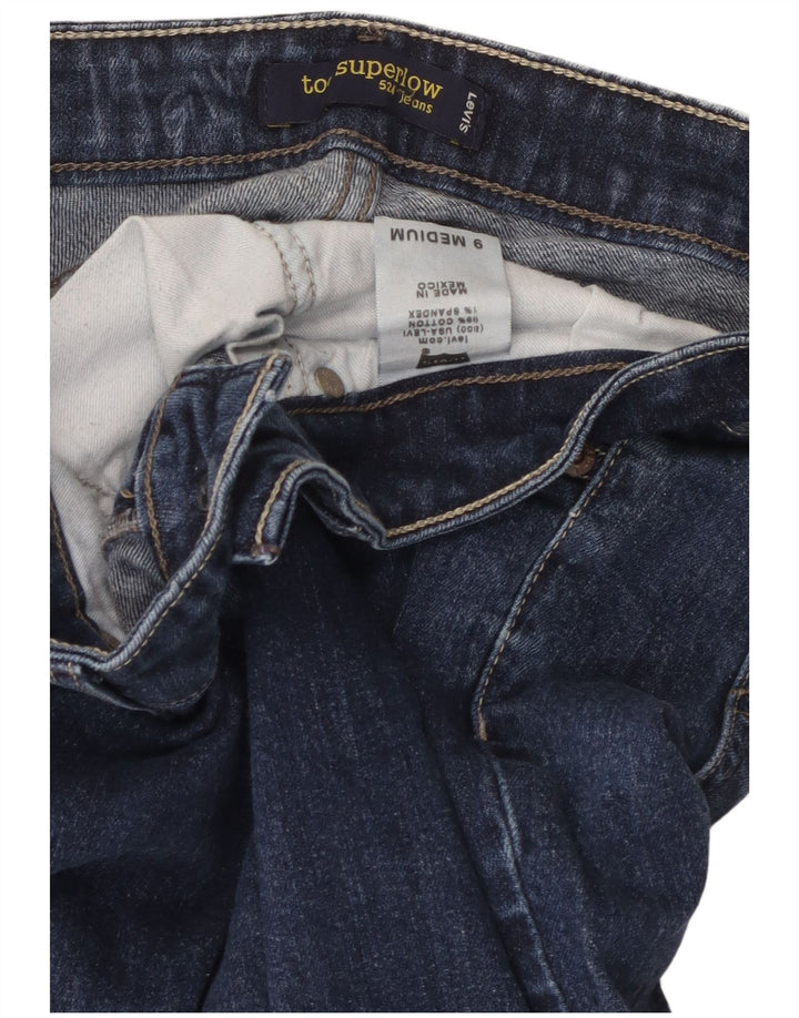 Levi's Donna 524 Jeans skinny super bassi US 9 Medio W32 L31 Cotone blu