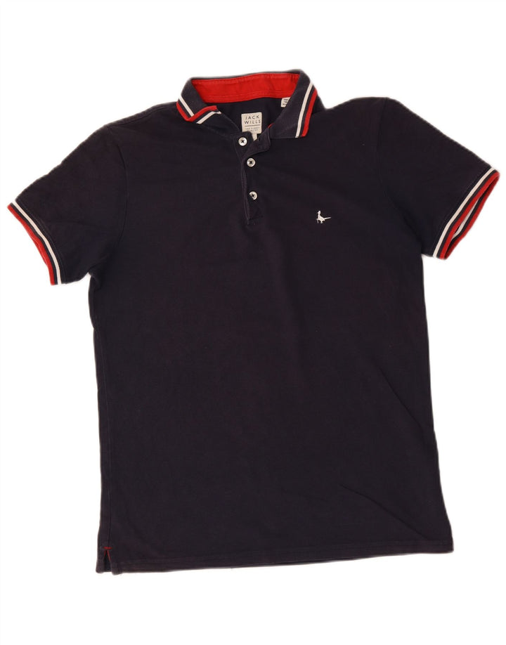 Polo da uomo Jack Wills piccola in cotone blu navy