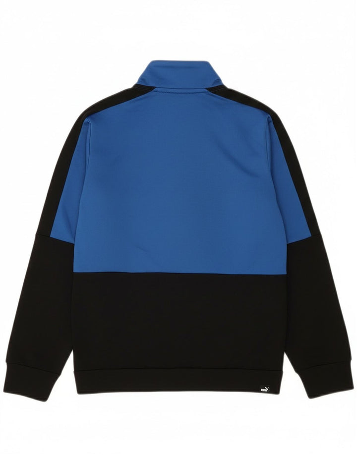 Giacca da tuta grafica da ragazzo Puma 9-10 anni Blu Colourblock