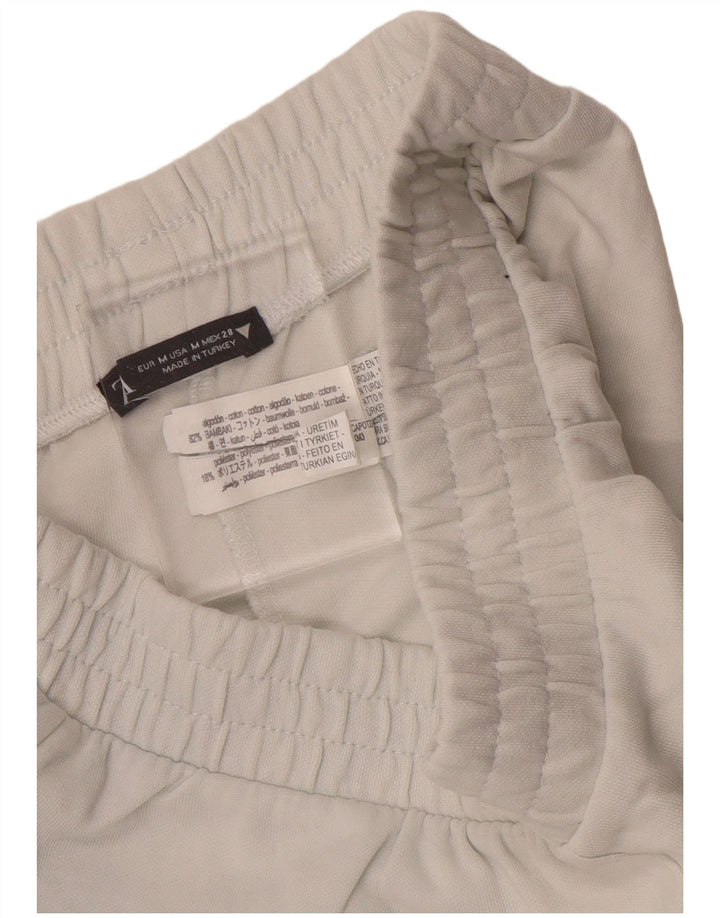 Pantaloni da tuta da donna Zara UK 12 cotone bianco medio