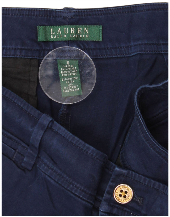 Pantaloncini chino da donna Ralph Lauren US 8 medi W32 cotone blu navy