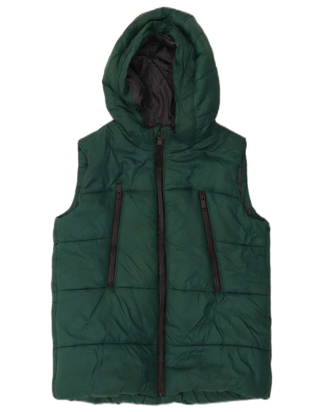 Gilet imbottito con cappuccio Marks & Spencer per ragazzi 11-12 anni in poliestere verde