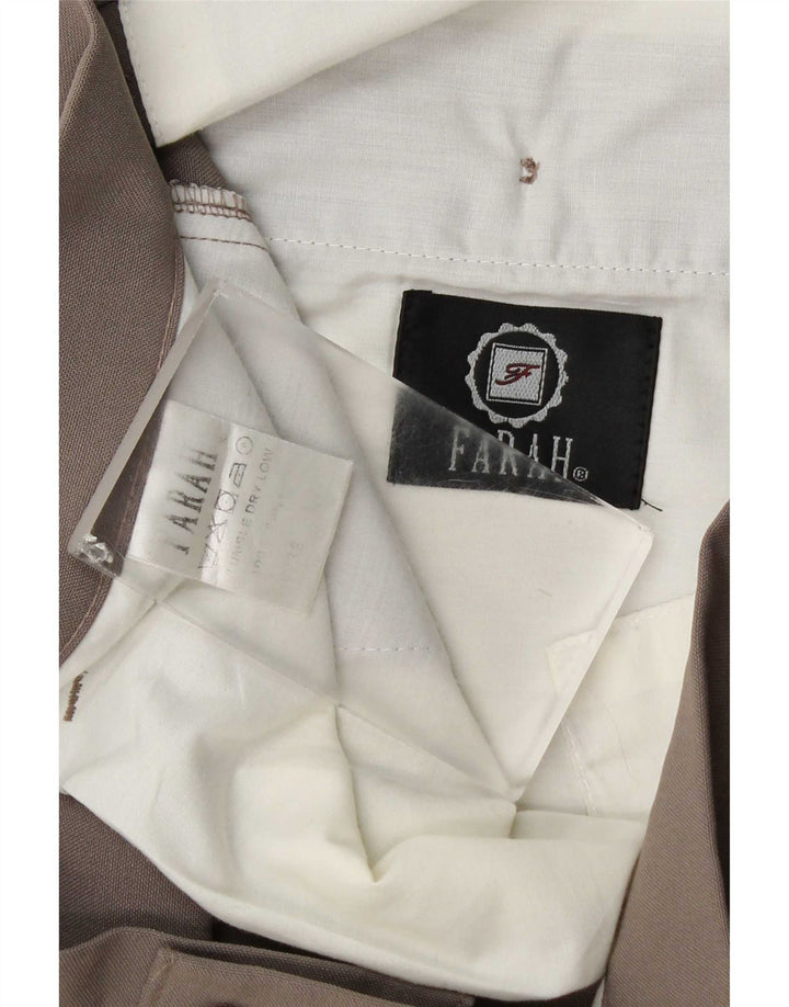 Pantaloni chino affusolati da uomo Farah W38 L27 poliestere marrone