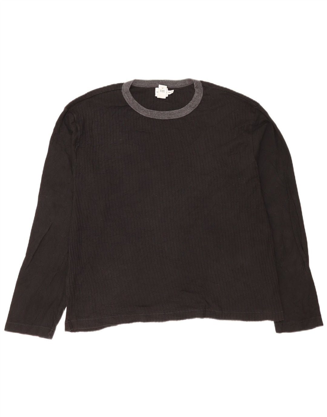 Calvin Klein Jeans Top da uomo a maniche lunghe 2XL in cotone nero