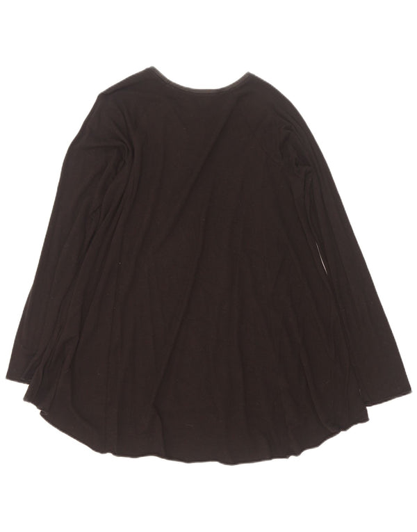 Top Zara da donna a maniche lunghe UK 14 medio nero