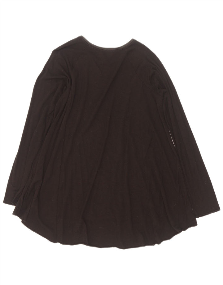 Top Zara da donna a maniche lunghe UK 14 medio nero