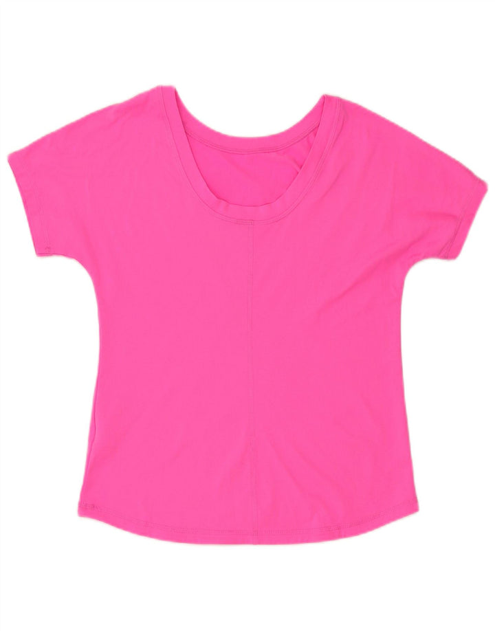 T-shirt grafica corta da donna Puma UK 10 piccola rosa poliestere