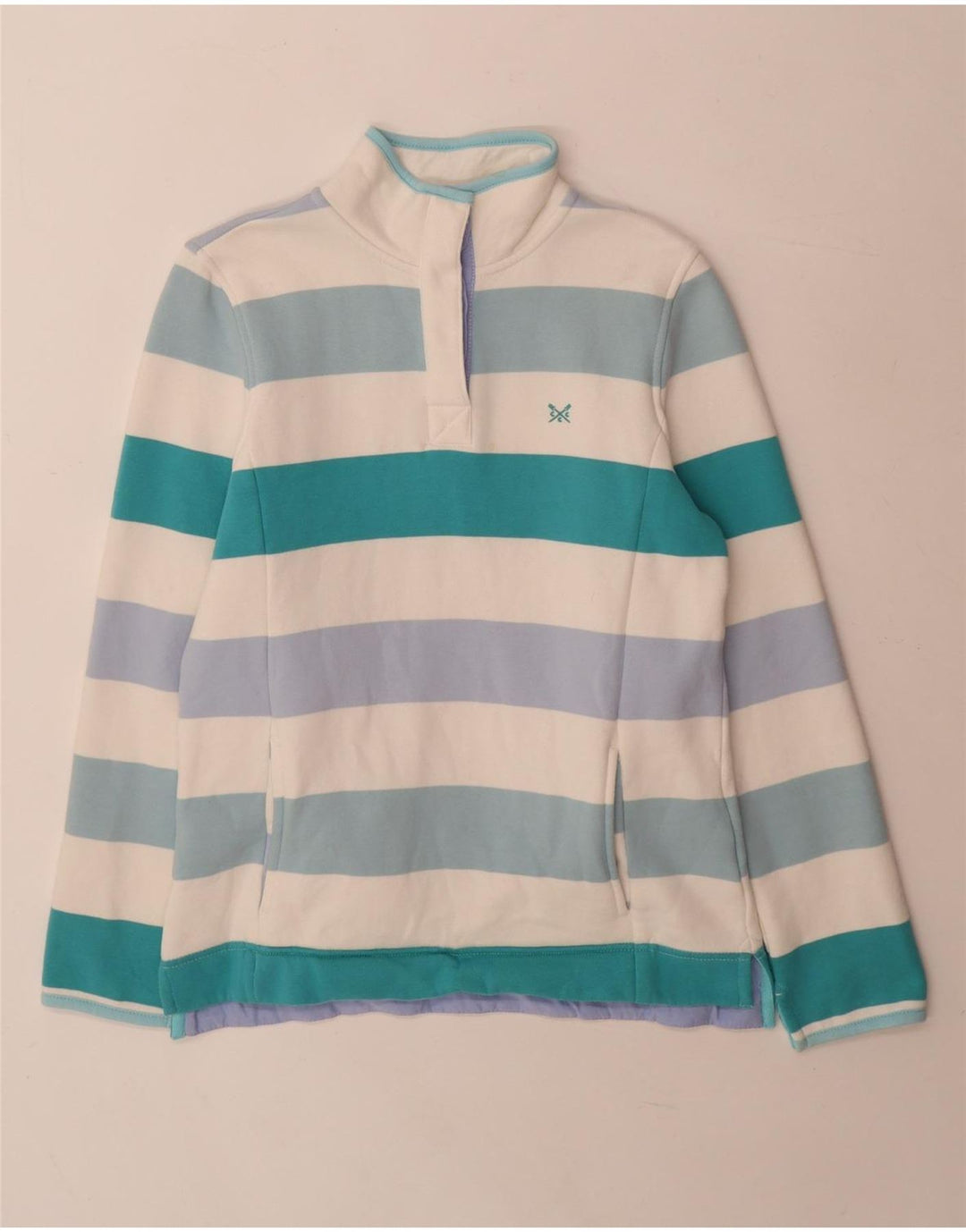 Crew Clothing Felpa da donna Maglione UK 8 Piccolo a righe multicolore