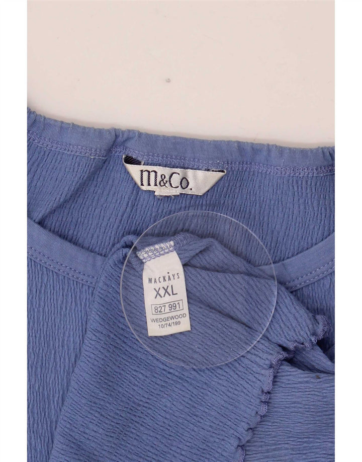 Canottiera da donna M&Co UK 20 2XL cotone blu