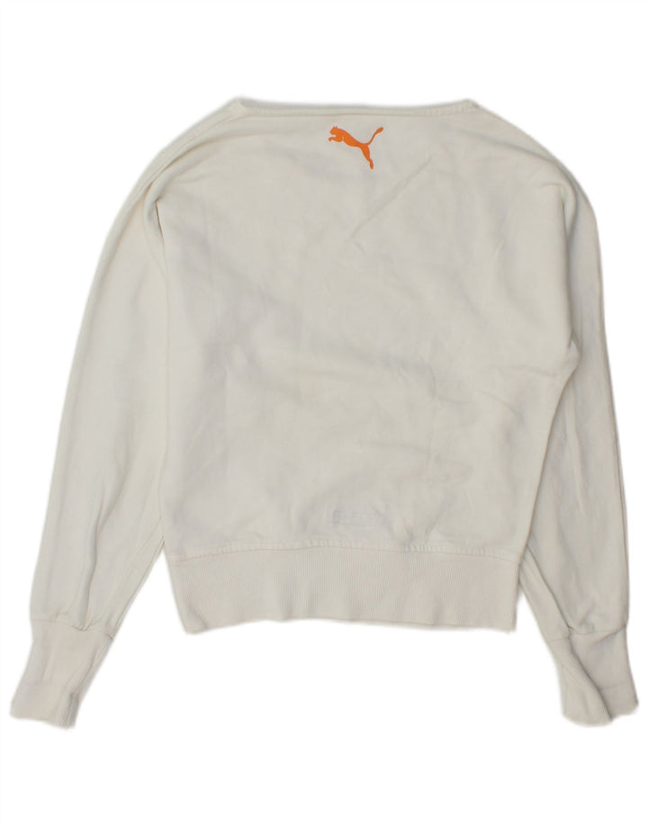 Felpa grafica da donna Puma UK 6 XS bianca
