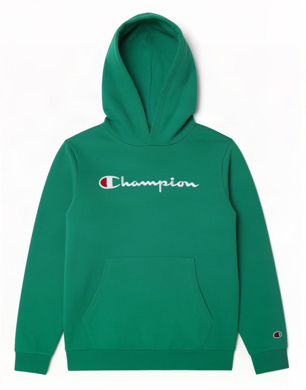 Maglione con cappuccio grafico per ragazze Champion 13-14 anni XL in cotone verde