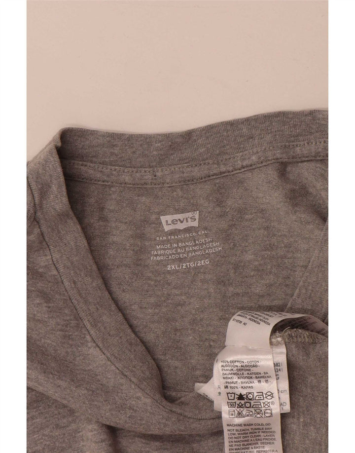 T-shirt grafica da uomo Levi's Top 2XL in cotone grigio