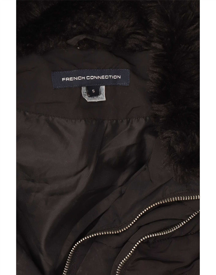 Cappotto imbottito con cappuccio da donna French Connection UK 10 piccolo poliestere nero