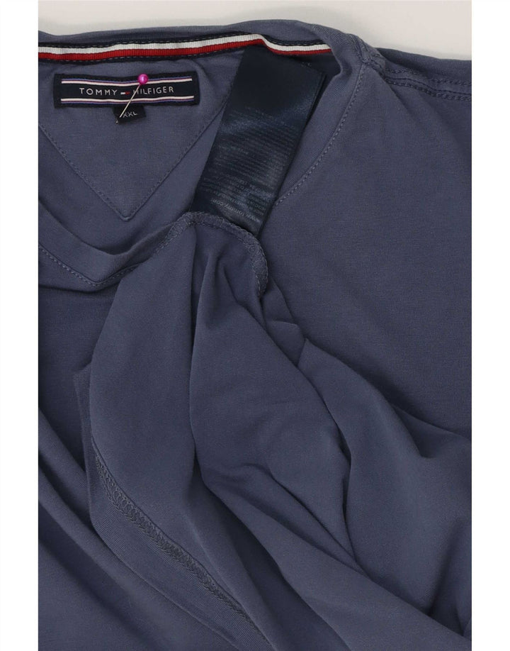 Tommy Hilfiger Uomo Top Manica Lunga 2XL Blu Navy Cotone