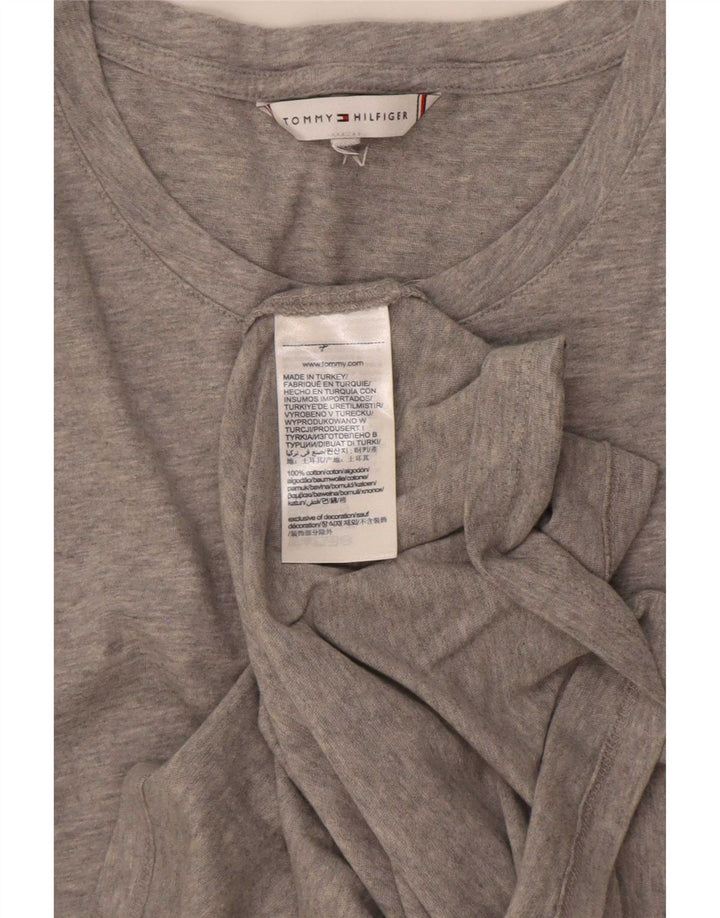 T-shirt da uomo Tommy Hilfiger Top in cotone grigio medio
