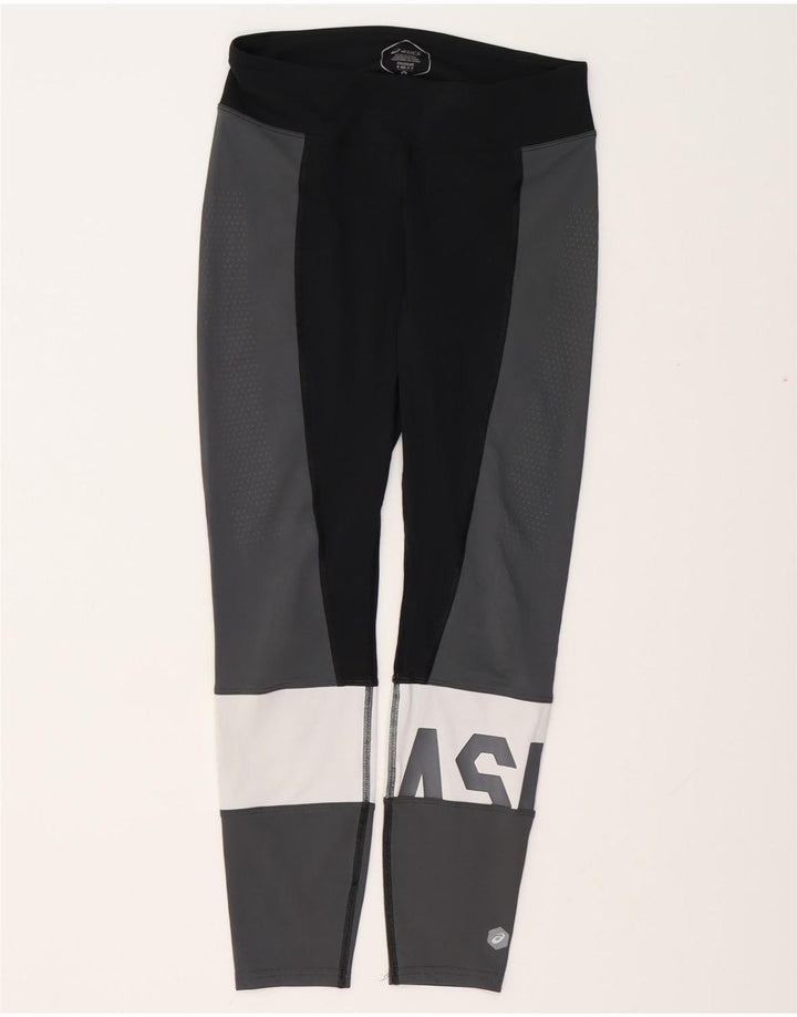 Leggings grafici ASICS da donna UK 10 Small Grey Colourblock