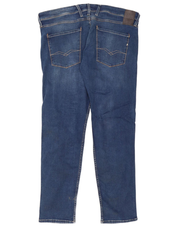 Jeans slim da uomo Replay W38 L32 cotone blu