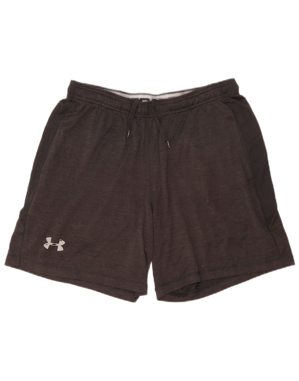 Pantaloncini sportivi da uomo Under Armour grandi neri screziati