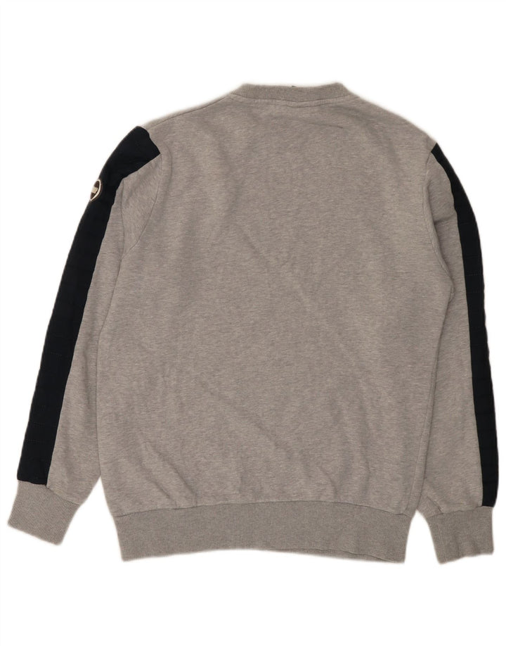 Felpa da uomo COLMAR Maglione piccolo in cotone color block grigio