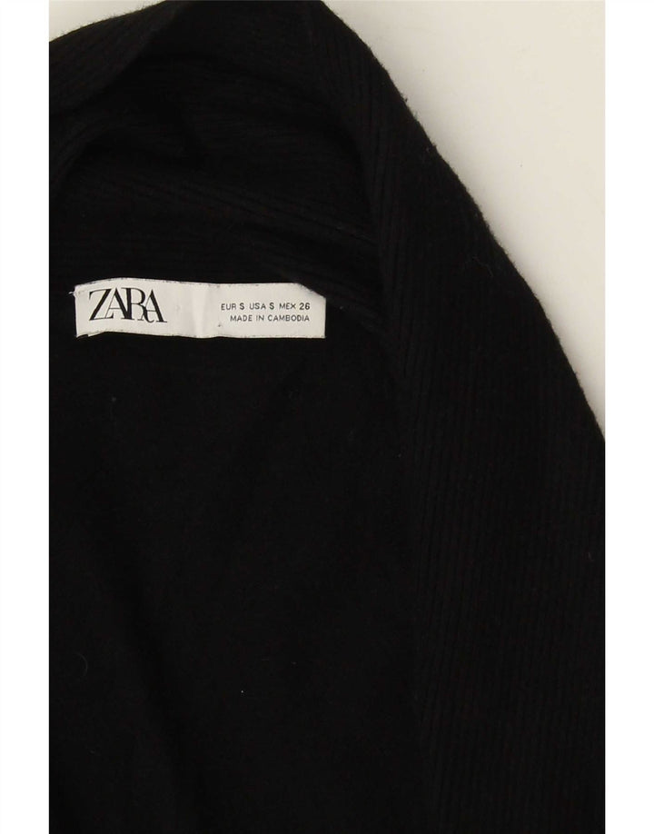 Maglione cardigan aperto da donna Zara UK 10 piccolo nero