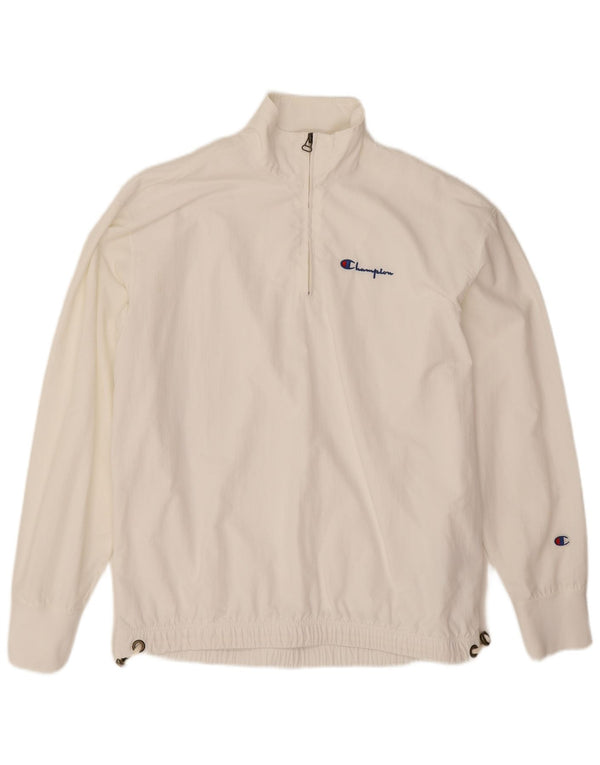 Giacca da ginnastica da uomo Champion Champion piccola bianca in poliammide