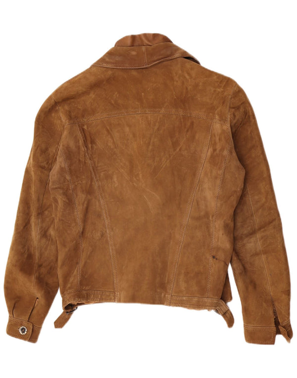 Giacca vintage in pelle scamosciata da uomo IT 48 Beige medio