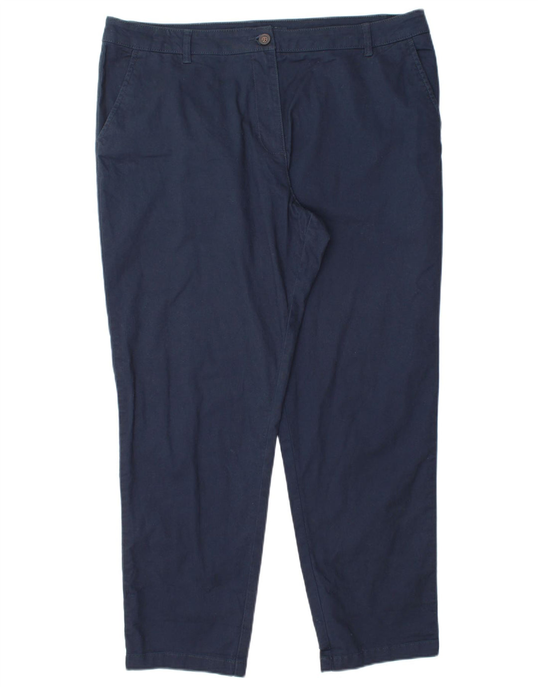 CREW CLOTHING Pantaloni chino affusolati da donna UK 16 Large W38 L29 Blu navy