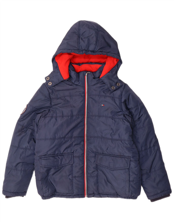 Giacca imbottita con cappuccio Tommy Hilfiger per ragazzi 14-15 anni grande blu navy