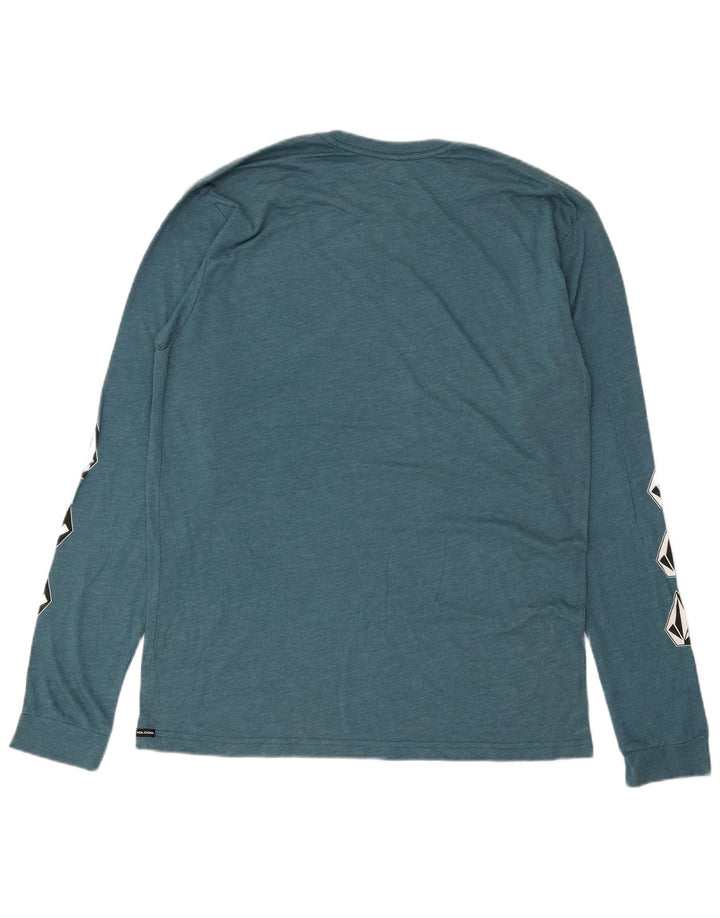 Volcom - Top grafico da uomo, vestibilità moderna, manica lunga, XL, cotone blu