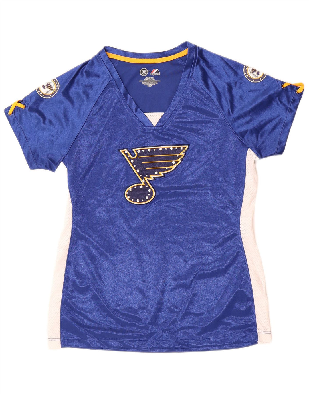 MAJESTIC T-shirt grafica da donna St. Louis Blues UK 10 piccola blu